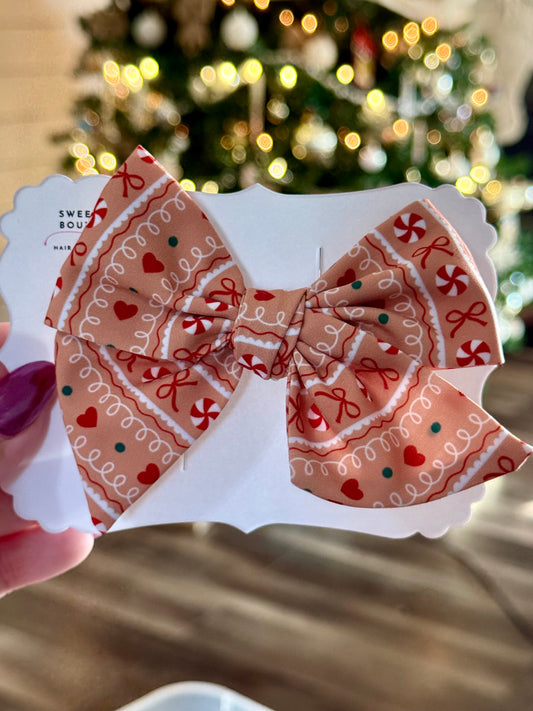 Small Fabric Gingerbread Bow