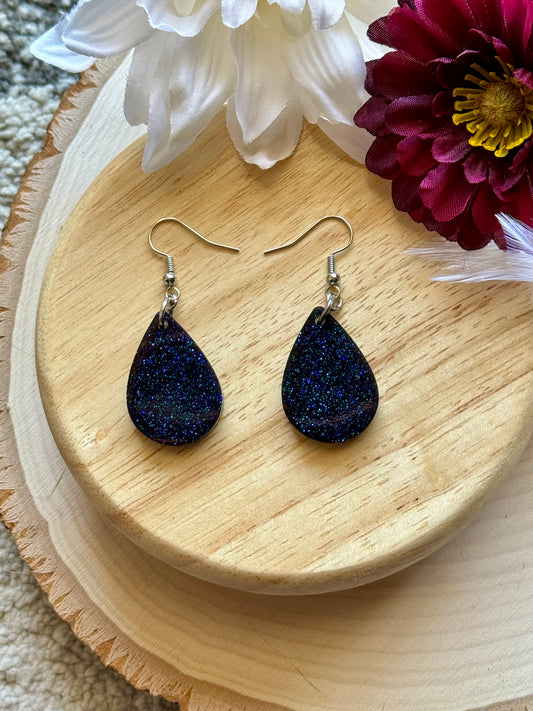 Midnight Era Mini Resin Teardrop Earrings