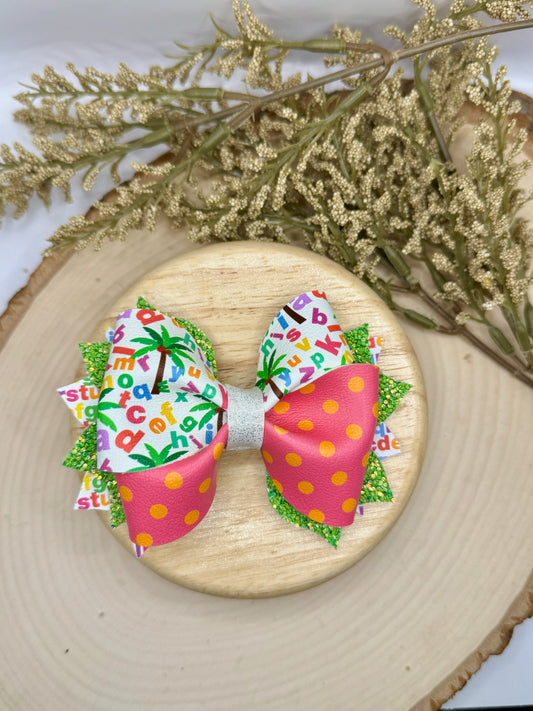 Coconut Tree Twisty Twirl Bow