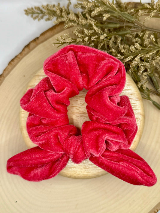 Bright Pink Velvet Scrunchie