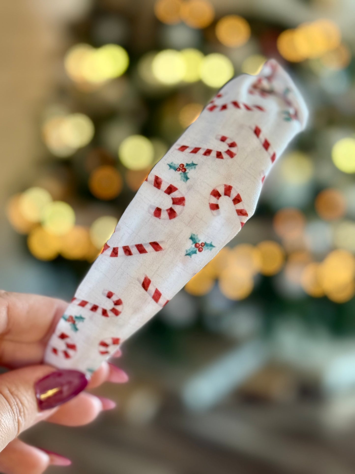Candy Cane Knotted Headband