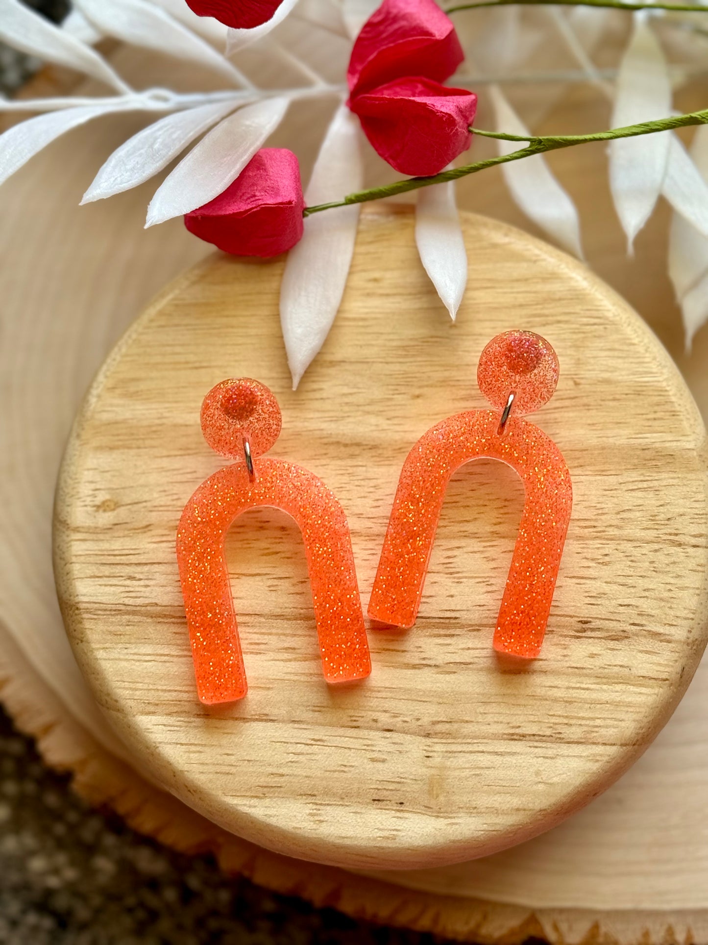 Tropic Rainbow Resin Earrings