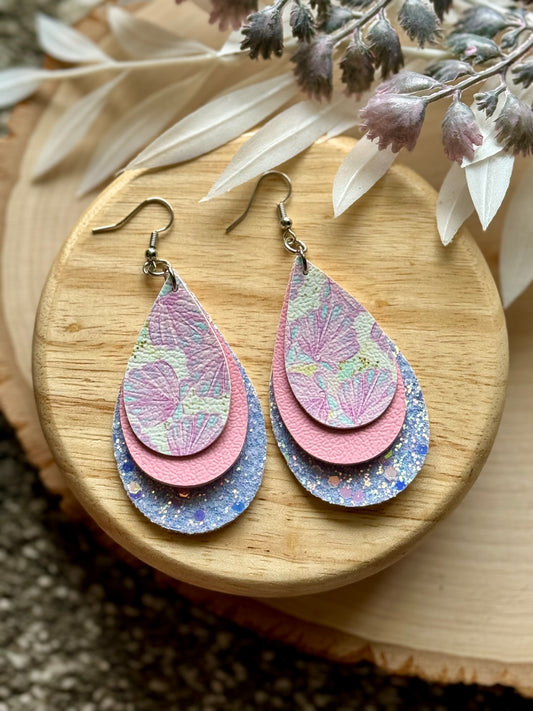 Pastel Shell Teardrop Earrings