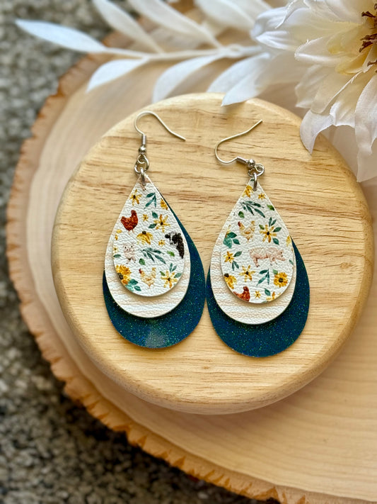 Chicken Teardrop Earrings