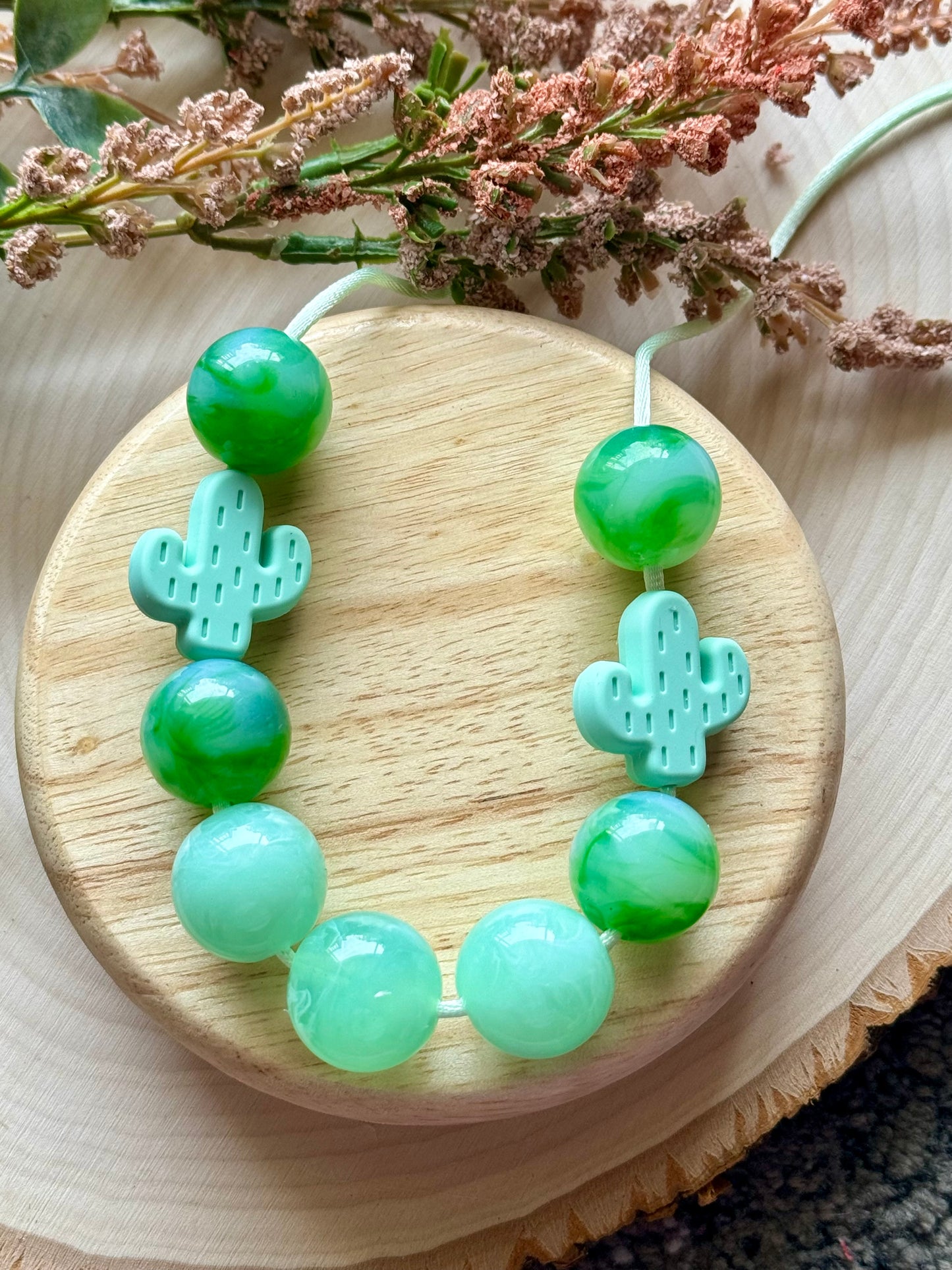 Green Cactus Necklace