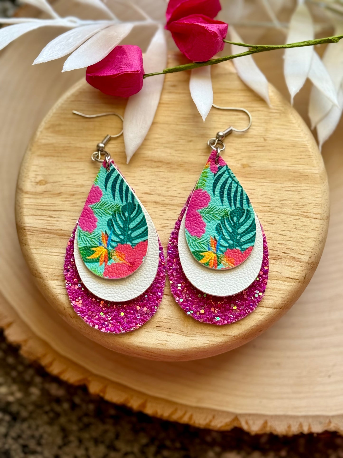 Tropical Teardrop Earrings