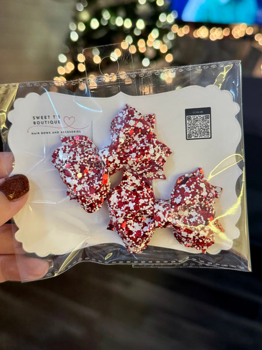 Small Poppy Candy Cane Glitter Piggies