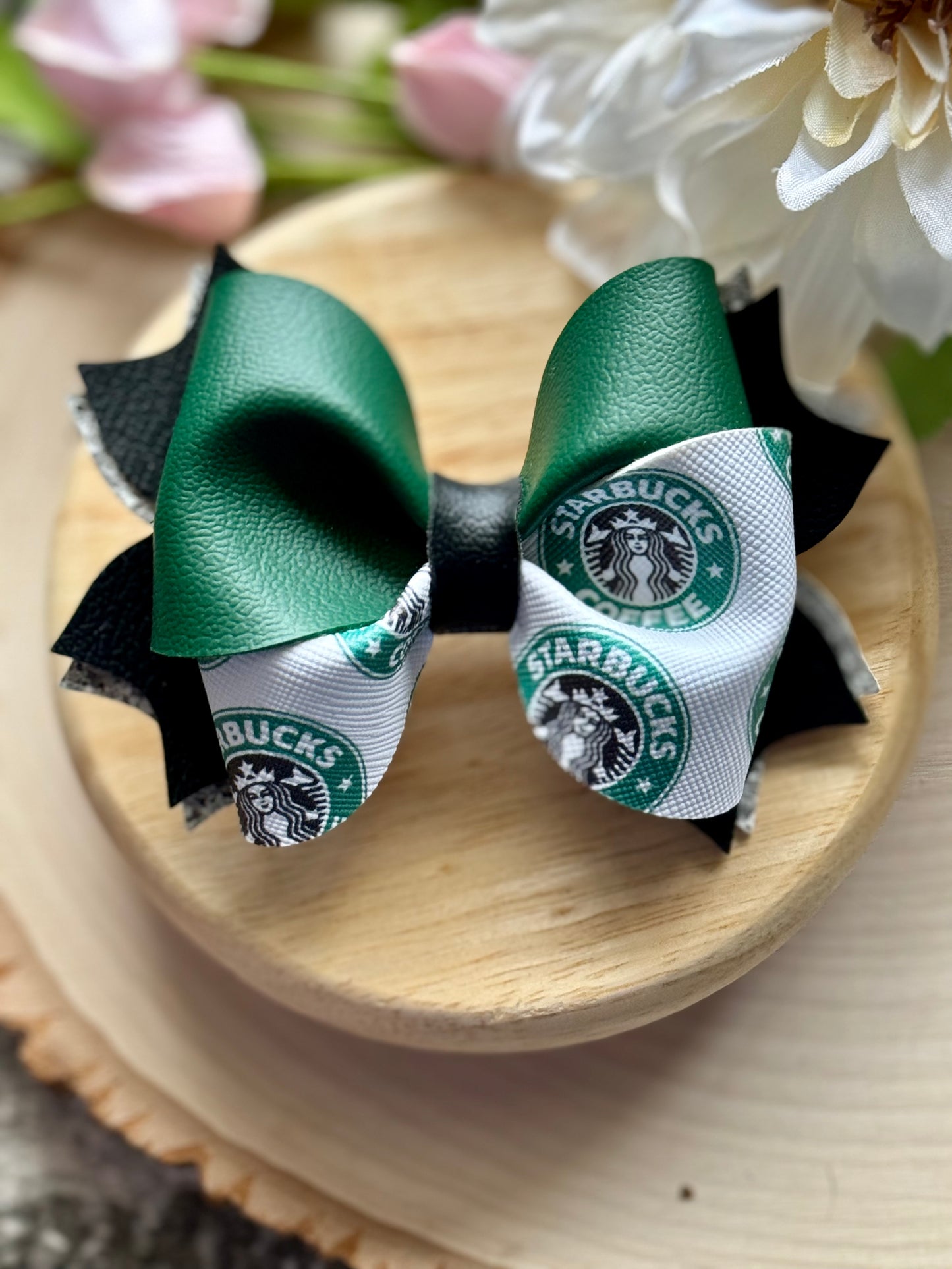 Coffee Twisty Twirl Bow