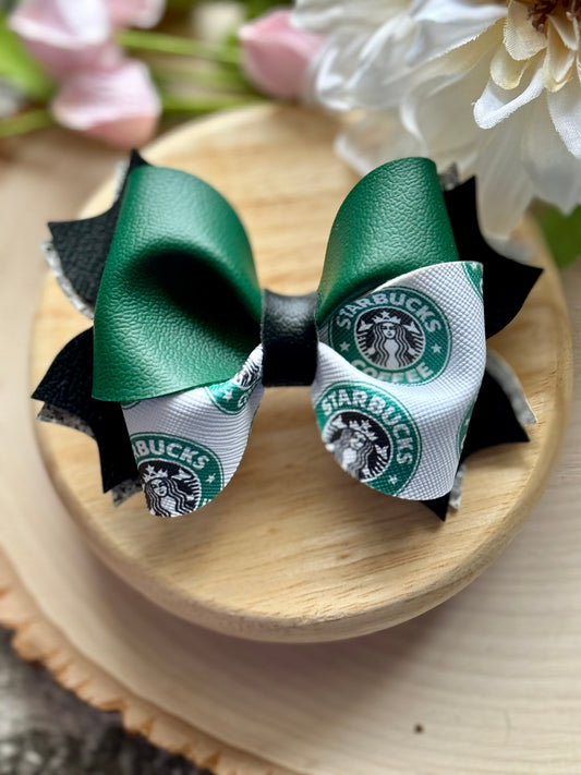 Coffee Twisty Twirl Bow