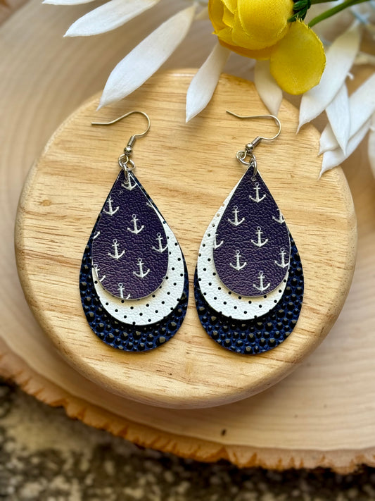 Anchor Teardrop Earrings