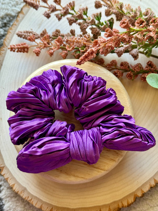 Purple Silk Scrunchie