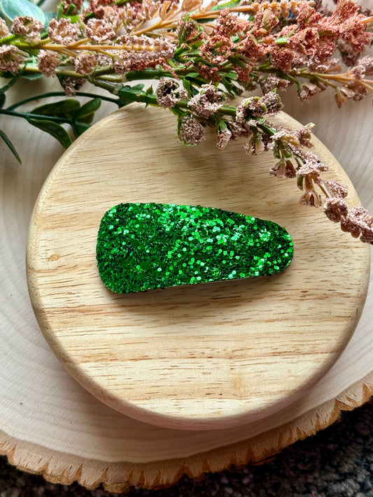 Single Green Sparkle Clip