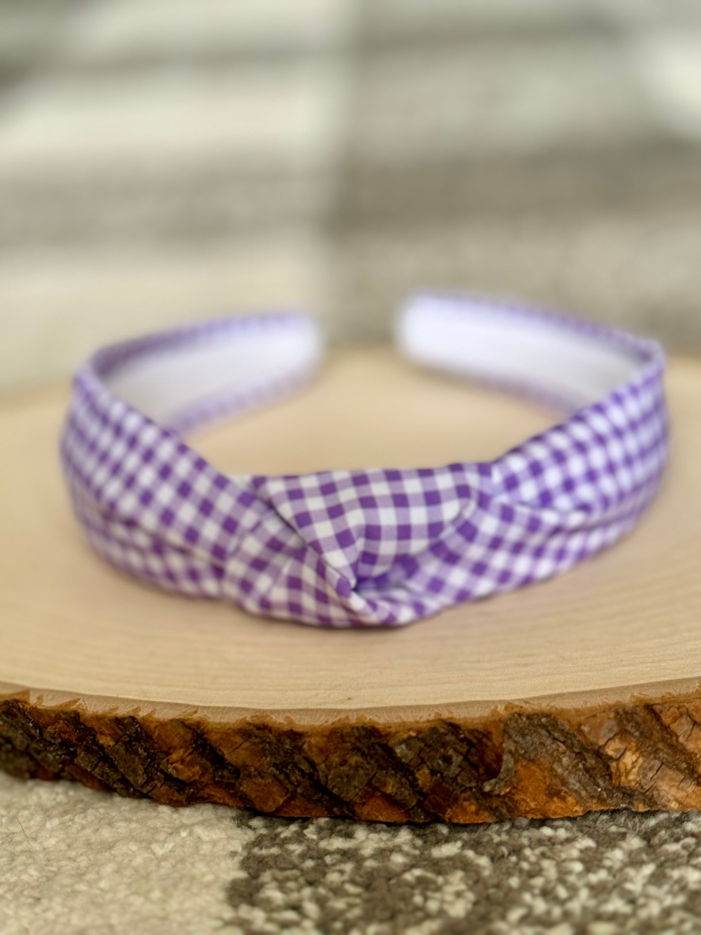 Spring Gingham Knotted Headbands