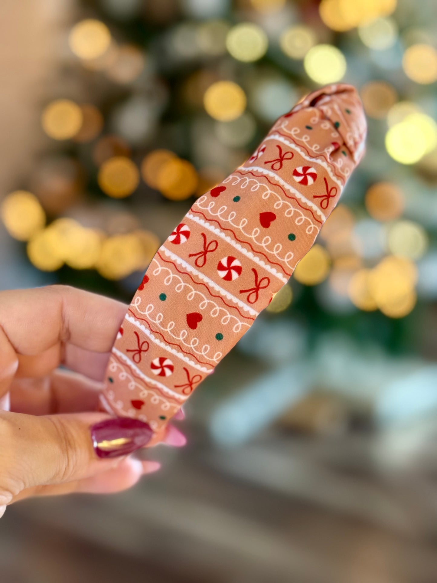 Gingerbread Knotted Headband