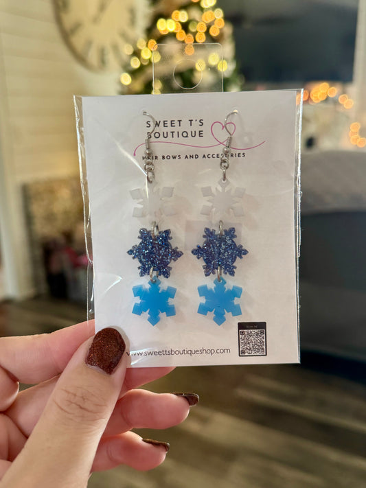 Snowflake Acrylic Earrings