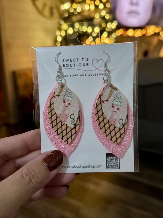 Story Time Christmas Leaf Earrings