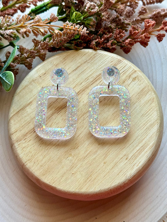 Holo Glitter Resin Earrings