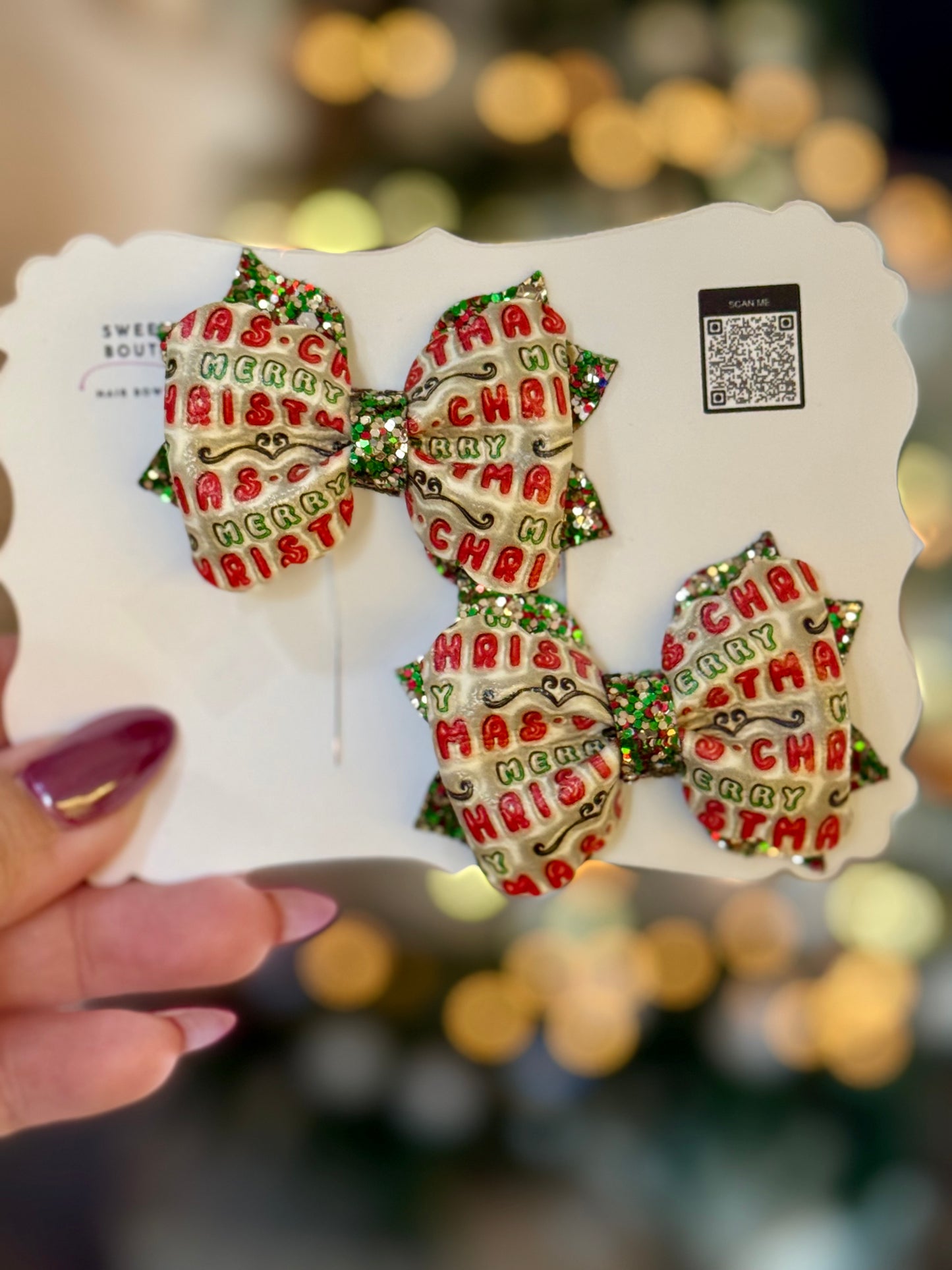 Small Leather Poppy Christmas Piggies