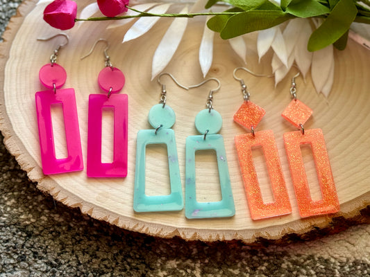 Tropical Resin Earrings