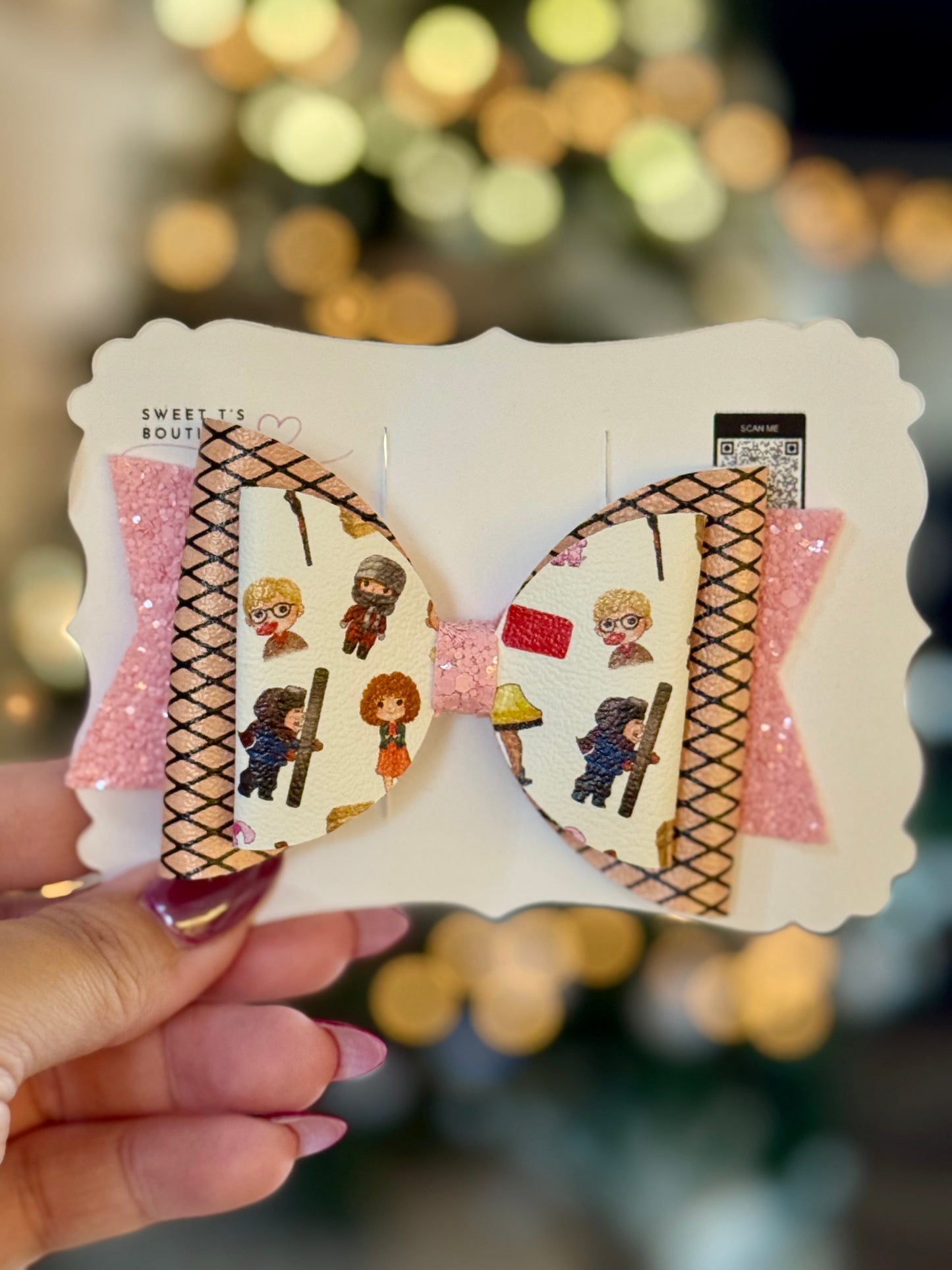 Christmas Movie Leather Bow