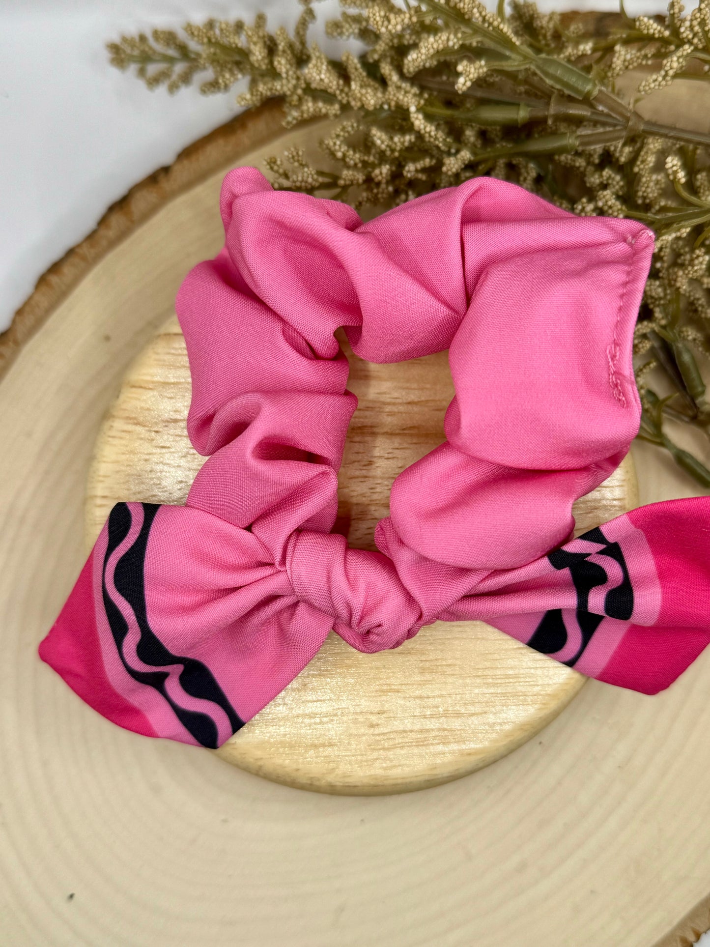 Pink Pencil Scrunchie