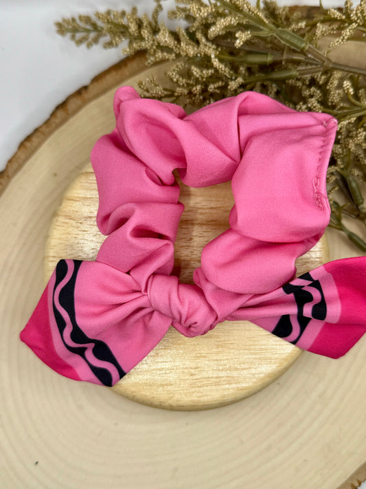 Pink Pencil Scrunchie