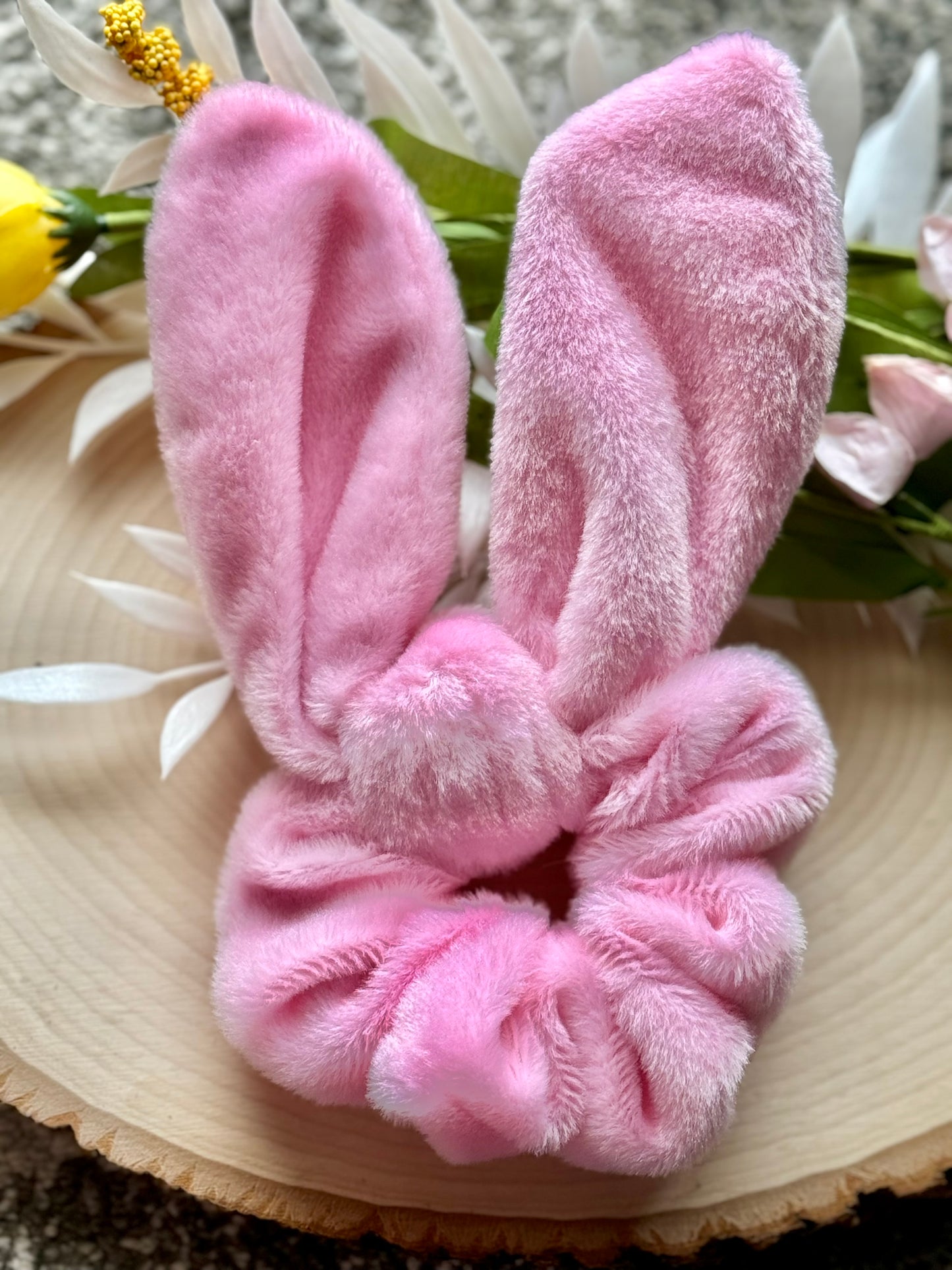 Pink Bunny Ear Scrunchie