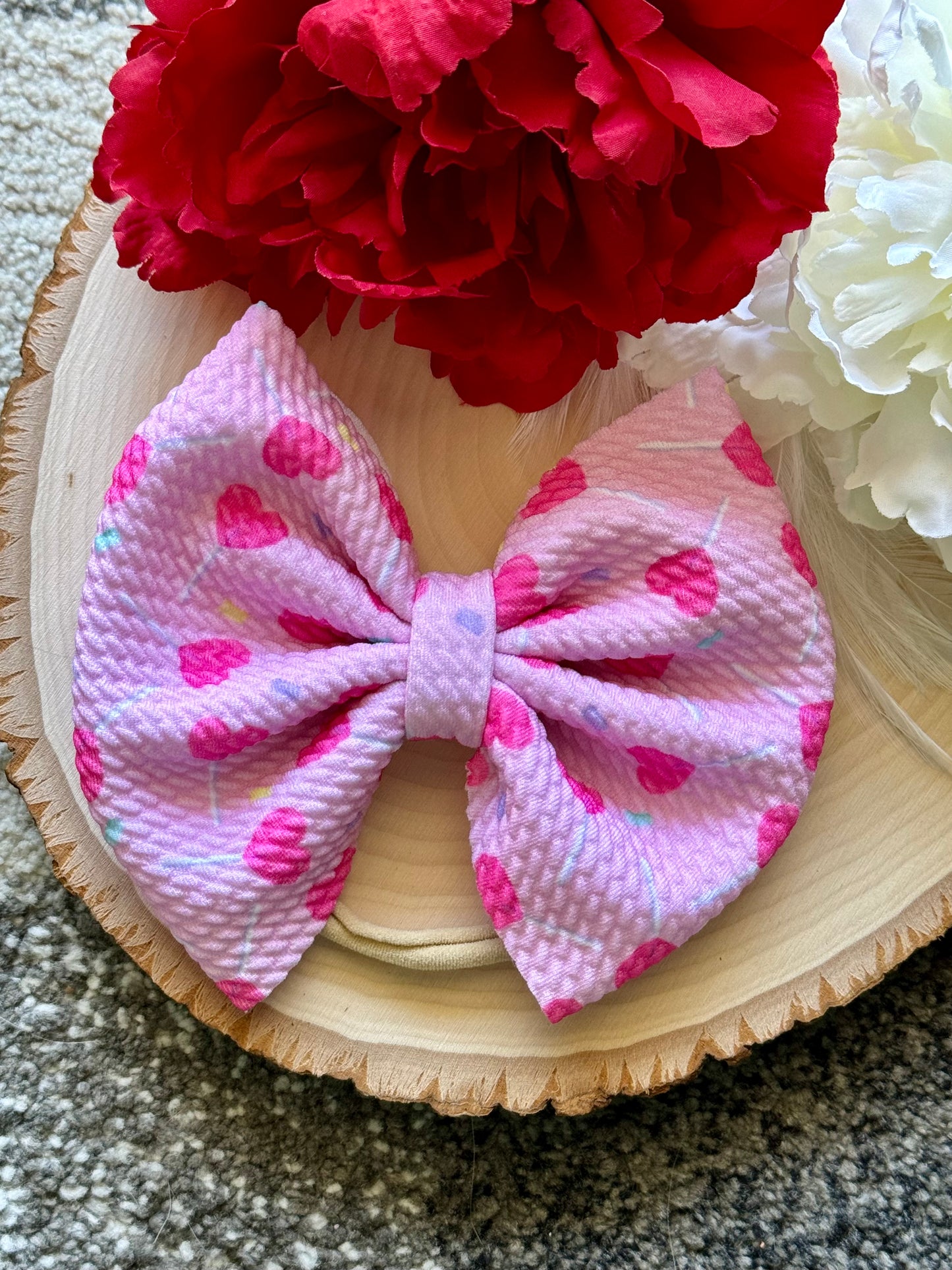 Infant Heart Lollipop Headband