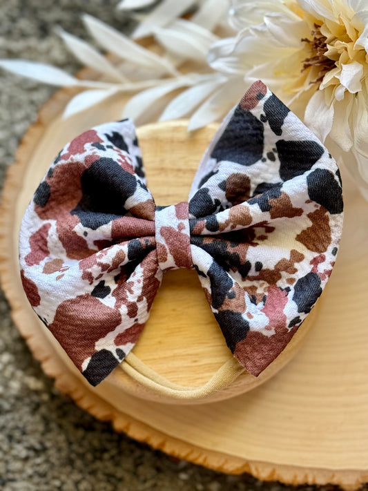 Infant Cow Print Headband