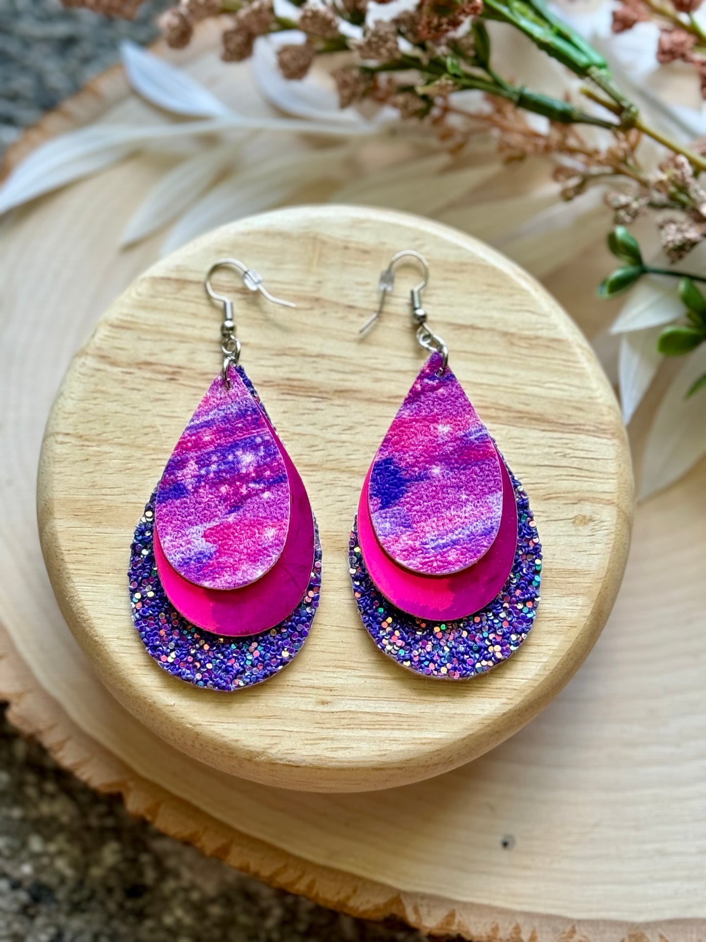 Space Dust Teardrop Earrings