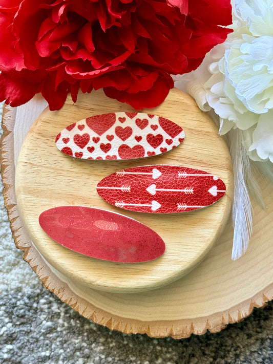 Heart and Arrow Snap Clip Set