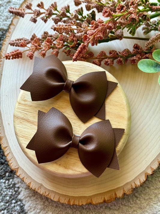 Large Leather Chocolate Piggies