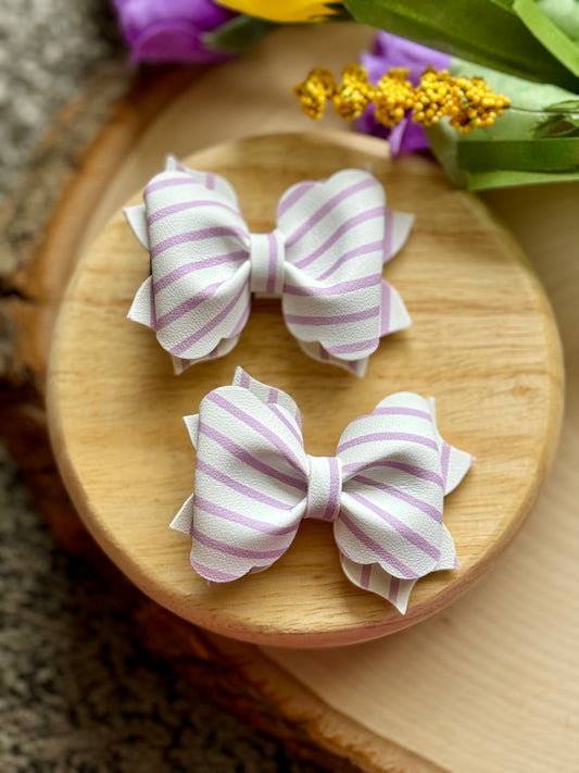 Small Poppy Lavender Stripe Piggies