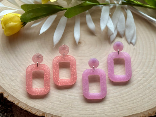 Pastel Open Resin Earrings