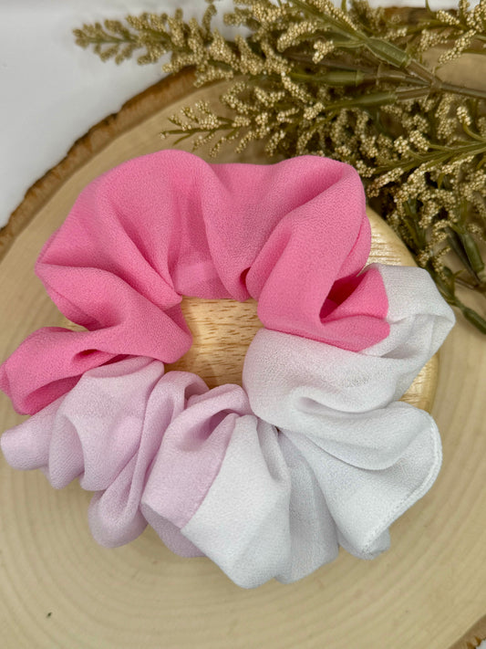 Pink Chiffon Scrunchie