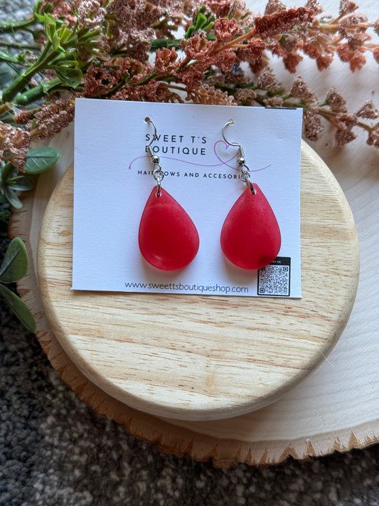 Oopsie Mini Teardrop Resin Earrings