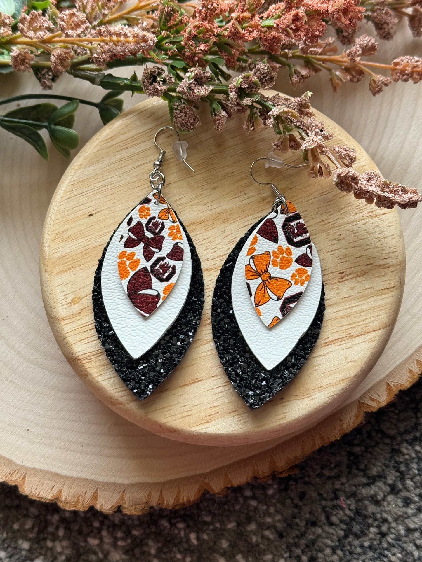 House Divided Leaf Earrings