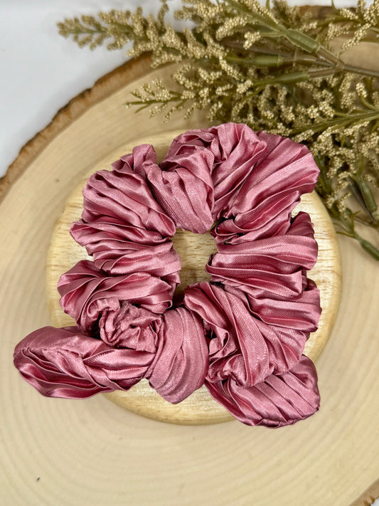 Mauve Silk Scrunchie