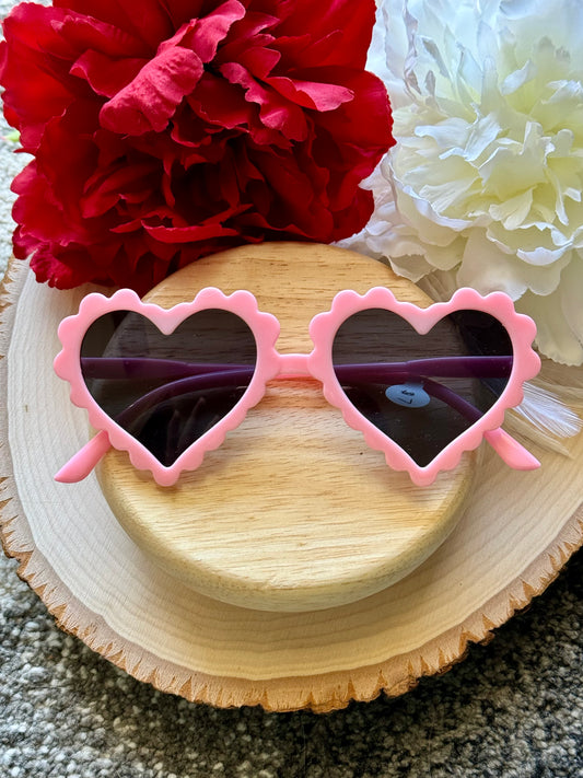 Pink Heart Scalloped Sunnies