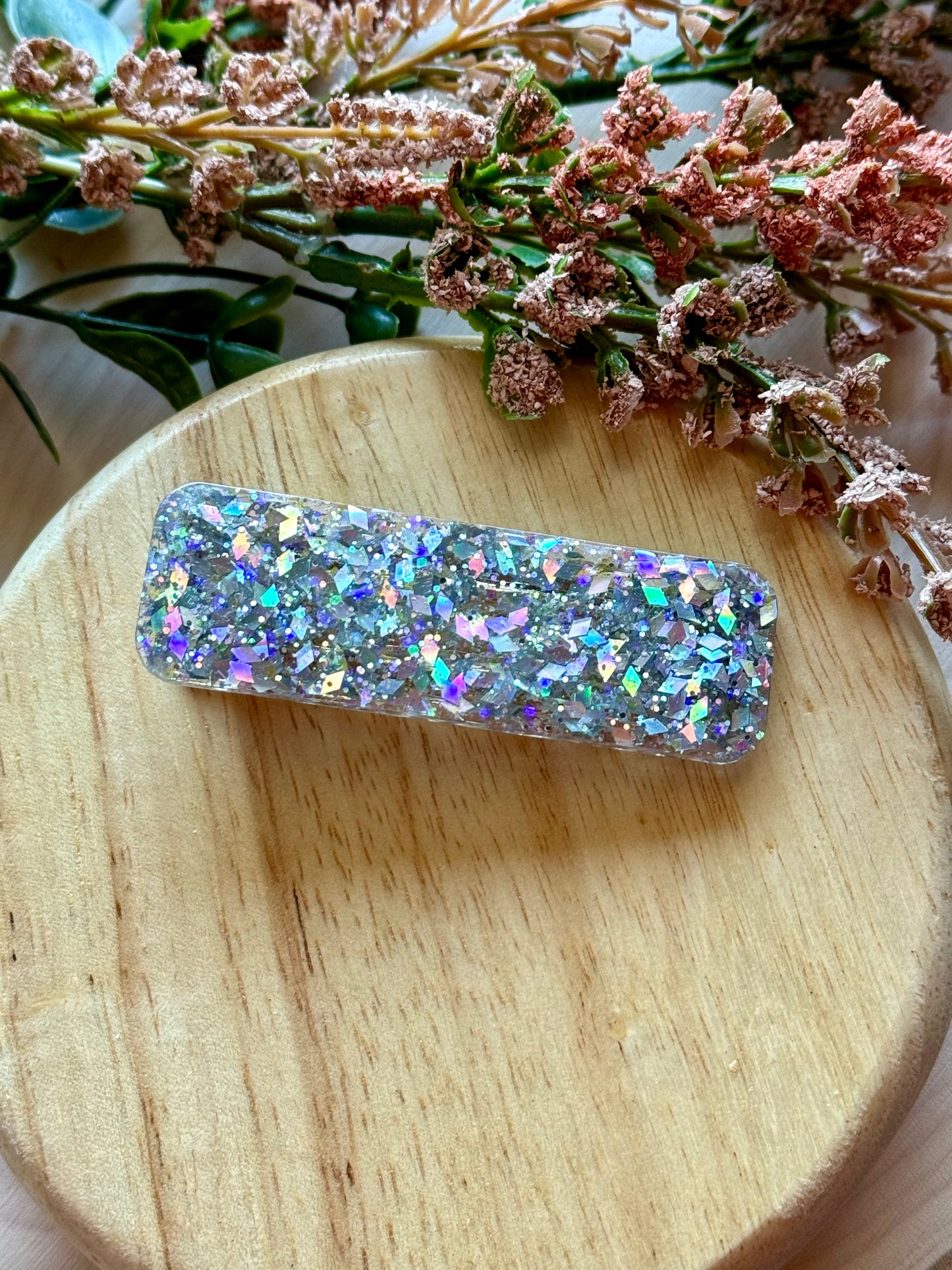 Holo Chunky Resin Clip