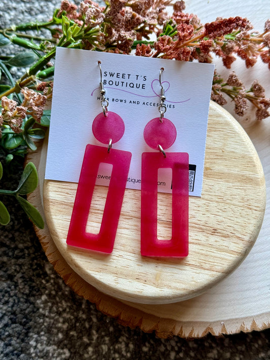 Oopsie Red Jelly Resin Earrings