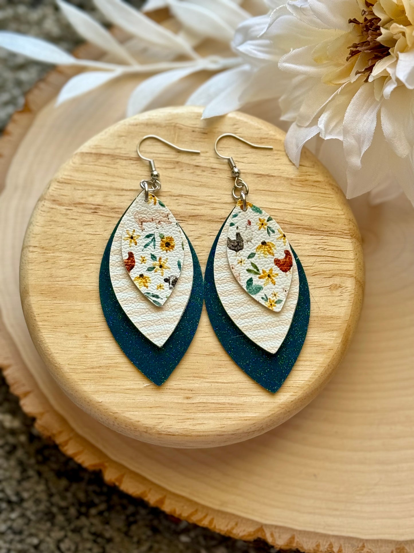 Chicken Leaf Earrings