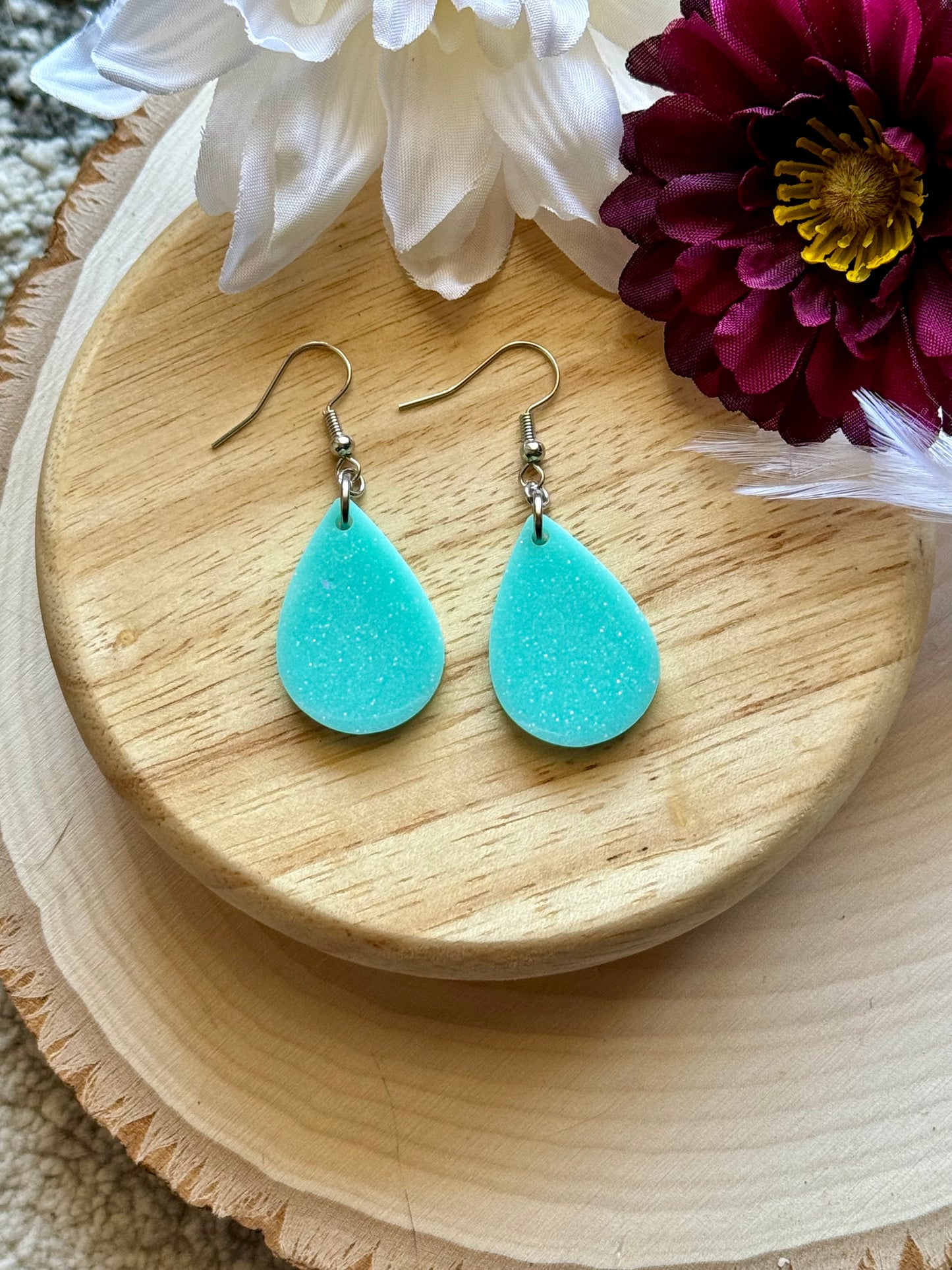 1989 Mini Teardrop Resin Earrings