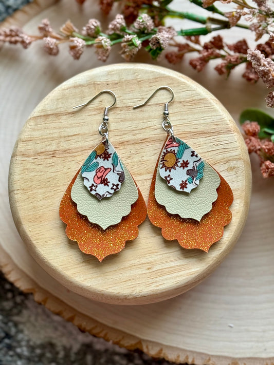 Western Scalloped Earrings