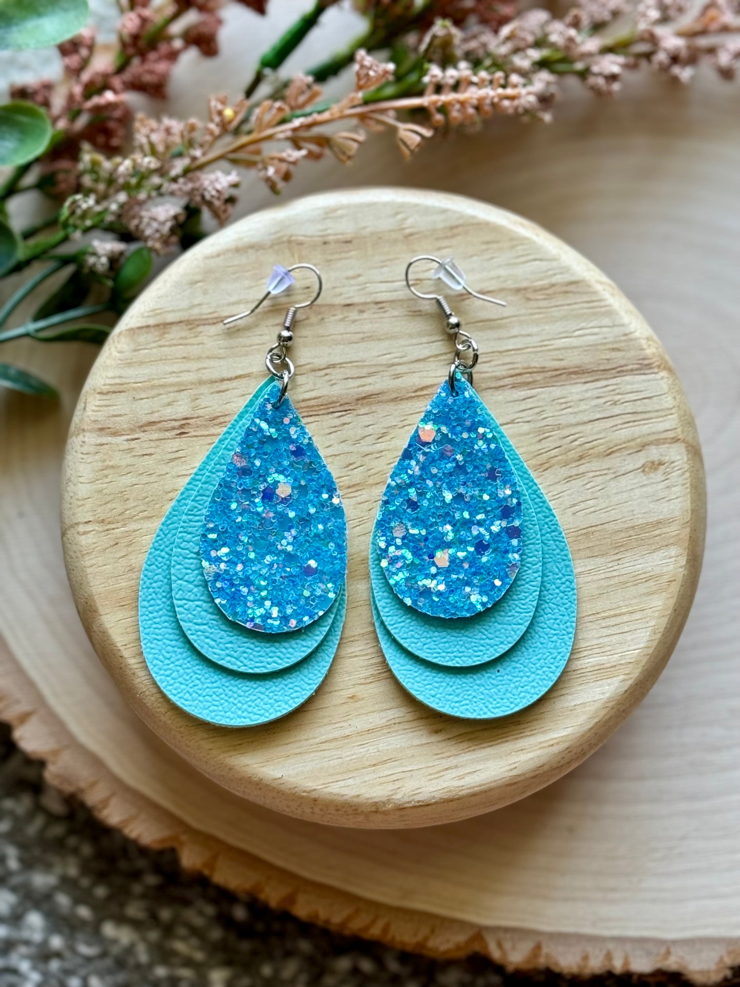 Sky Blue Teardrop Earrings