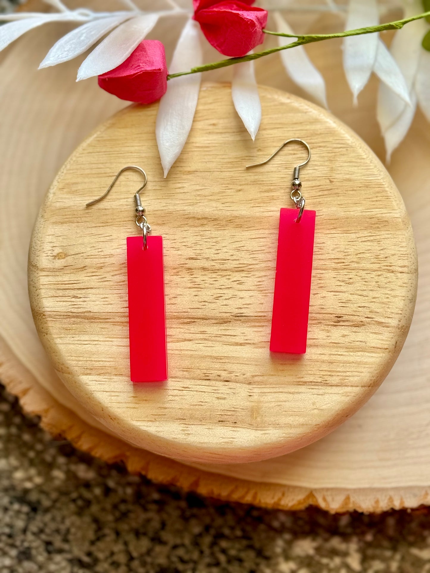 Tropic Bar Dangle Resin Earrings