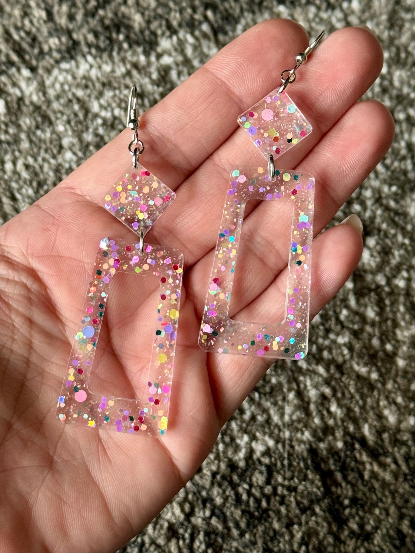 Birthday Mix Resin Earrings