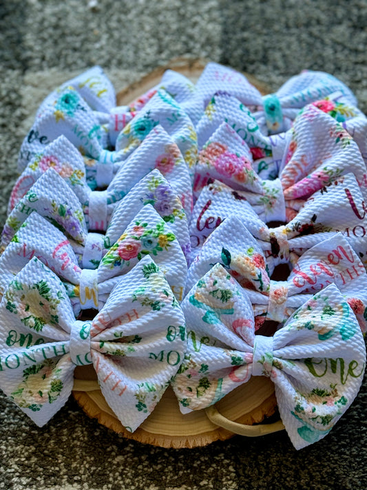 Infant Milestone Headbands 1-12 Months