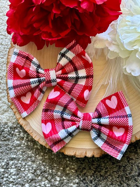 Heart Plaid Flop Piggies