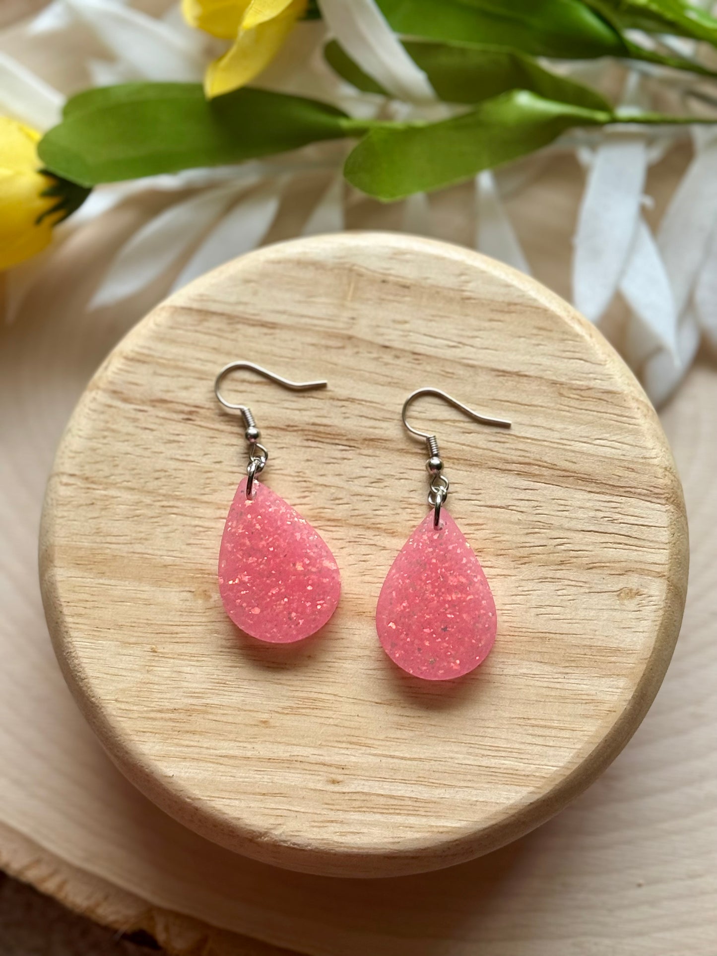 Spring Mini Teardrop Resin Earrings